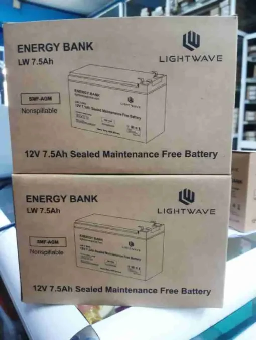 Lightwave 12V 7.5AH High Performance SMF battery