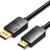 Vention DP to HDMI Cable 2M Black (HADBH)
