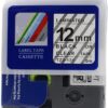 Brother 12mm x 8M Black on Clear Compatible Label tape