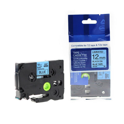 Brother 12mm x 8M Black on blue Compatible tape