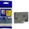 Brother 12mm x 8m Black on Yellow Compatible label tape