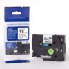 Brother 18mm x 8M Black on white Compatible Label tape