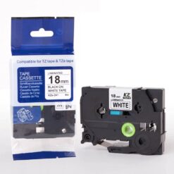 Brother 18mm x 8M Black on white Compatible Label tape