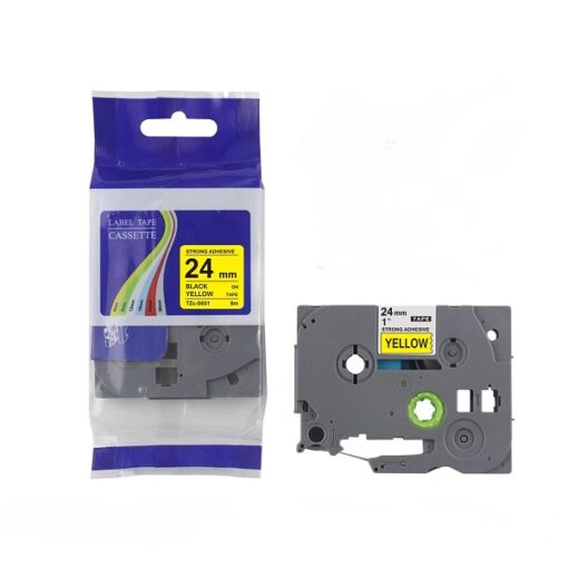 Brother 24mm Black on Yellow Compatible Label tape