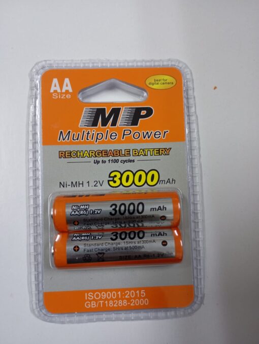 MP AA 1.2V 3000mAh Multiple Power Rechargeable Battery