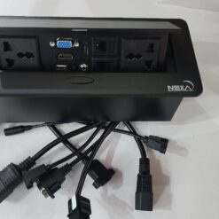 Nexa Black Pop-up Multifunction Socket with Cable Socket