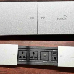 Nexa Multifunction Slide Cover Socket Silver