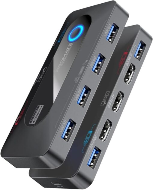 Promate 4K 60Hz KVM Switch MediaSwitch KVM