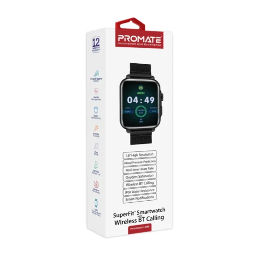 Promate ProWatch-B18 1.8” Display Fitness Smart Watch