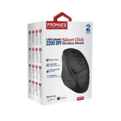 Promate SAMIT 2.4GHz Ergonomic Silent Click Wireless Mouse