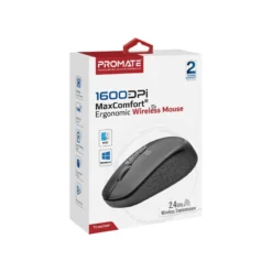 Promate Tracker 1600DPI MaxComfort Ergonomic Wireless Mouse