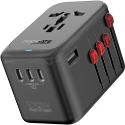 Promate 100W TripMate-GAN100 Universal Travel Adapter