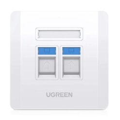 UGREEN Dual-Port Wall Plate White - NW144