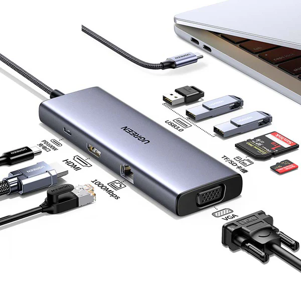 UGREEN 9 in 1 USB-C Multifunctional Adapter CM498