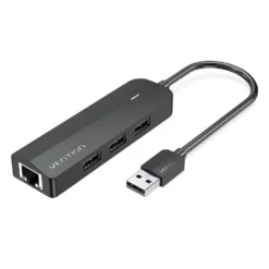 Vention 3-Port USB 2.0 Hub with 100M Ethernet Adapter CHPBB