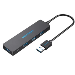 Vention 4 Ports USB3.0 HUB 0.15M Black CHKBB