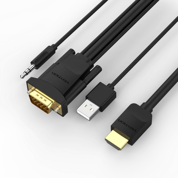 Vention Hdmi To Vga Cable 1.5m Black – Abibg 1.5m ABIBG