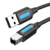 Vention USB 2.0 A Male to B Male printer Cable 1M Black PVC Type COQBF