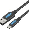 Vention USB 2.0 A Male to Micro-B Male 3A Cable 1M Black COLBF