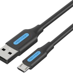 Vention USB 2.0 A Male to Micro-B Male 3A Cable 1M Black COLBF