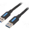 Vention USB 3.0 A Male to A Male Cable 1.5M Black PVC Type CONBG