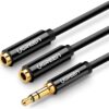 UGREEN 3.5mm Male to 2 Female Audio Cable 20cm AV134