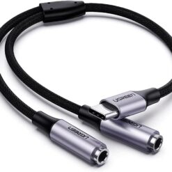UGREEN AV144 USB C Male to 2*3.5mm Female Audio Cable 25cm