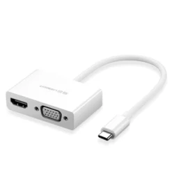 UGREEN USB Type C to HDMI + VGA Converter (White) MM123
