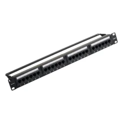 VENTION Cat.6 UTP 24 Ports Keystone Patch Panel Black KGCB0