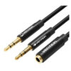 Vention 2*3.5mm Male to 4 Pole 3.5mm Female Cable 1M BHDBF