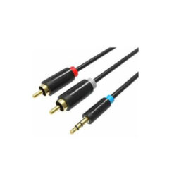 Vention 3.5MM Male to 2-Male RCA Adapter Cable 2M Black BCLBH