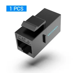 Vention Cat.6 UTP Keystone Jack Coupler 10 Pack Black IPGBO