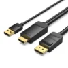 Vention HDMI-A Male to DP Male HD Cable 1.5M Black ABJBG