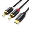 Vention Type-C to 2RCA Male Audio Cable 1.5M Metal BGDBG