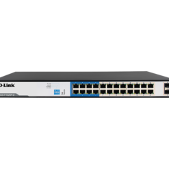 D-Link 250 Meter 24-Port 1000Mbps PoE Switch with 2 SFP Ports