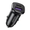 UGREEN EC305 30W CAR Charger WITH 1 USB-C 1 USB A ports