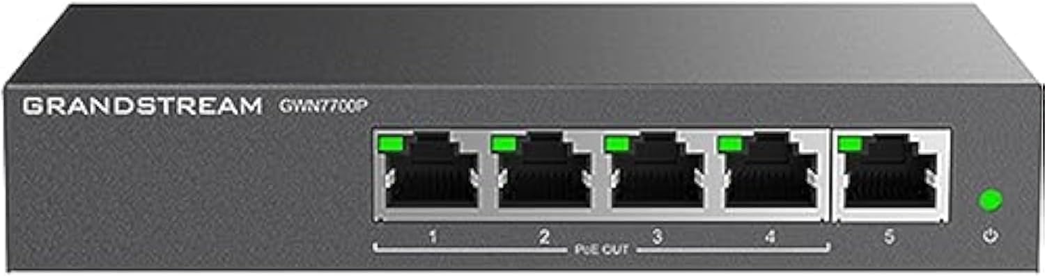 Grandstream GWN7700P 5-Port Gigabit Ethernet Unmanaged