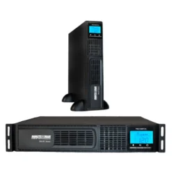 Mercury MPM 1.5K RT Rackmount & Tower Convertible Online UPS-UK plug, 0.9PF, 1.5KVA/1.35KW, 1/1 phase, 36Vdc ( 3 x 9AH/12V battery ) 2 x universal output sockets, RS232 & USB Communication