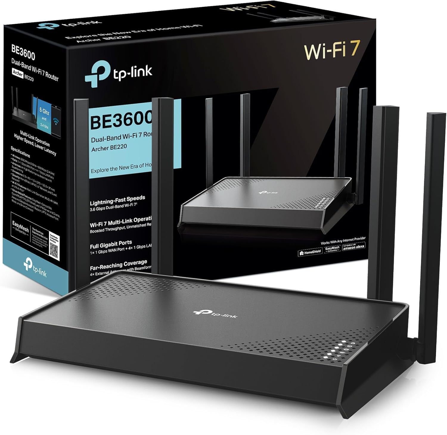 TP-Link BE3600 Wireless Gigabit Wi-Fi 7 Router ARCHER BE220