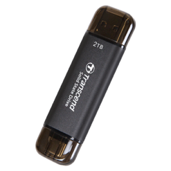 Transcend1TB USB-A/C Portable External SSD – TS1TESD310C