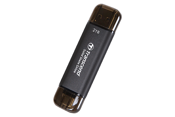 Transcend1TB USB-A/C Portable External SSD – TS1TESD310C