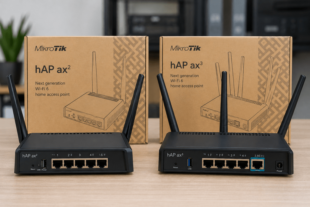 MikroTik hAP ax2 vs hAP ax3 Wi-Fi 6 router comparison