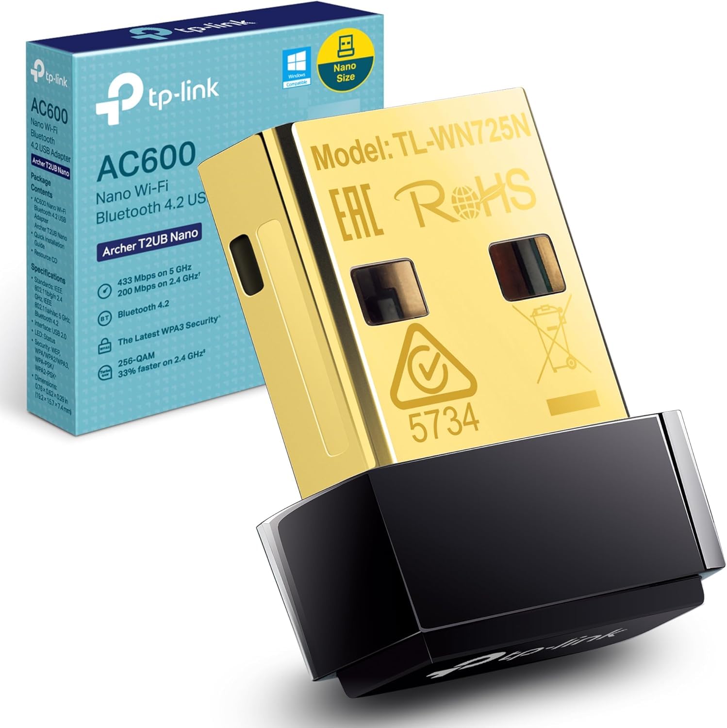 TP-Link Archer T2UB Nano AC600 Wi-Fi & Bluetooth Adapter