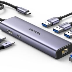 UGREEN CM512 6 in 1 USB C Hub with Gigabit Ethernet Adapter