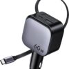 UGREEN EC602 60W CAR charger with built‑in retractable cable