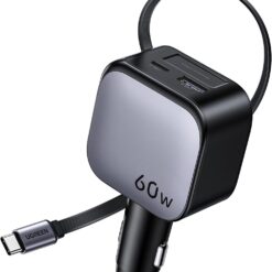 UGREEN EC602 60W CAR charger with built‑in retractable cable
