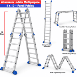 Aluminum Ladder Multipurpose 4 x 10 – Fundi Folding
