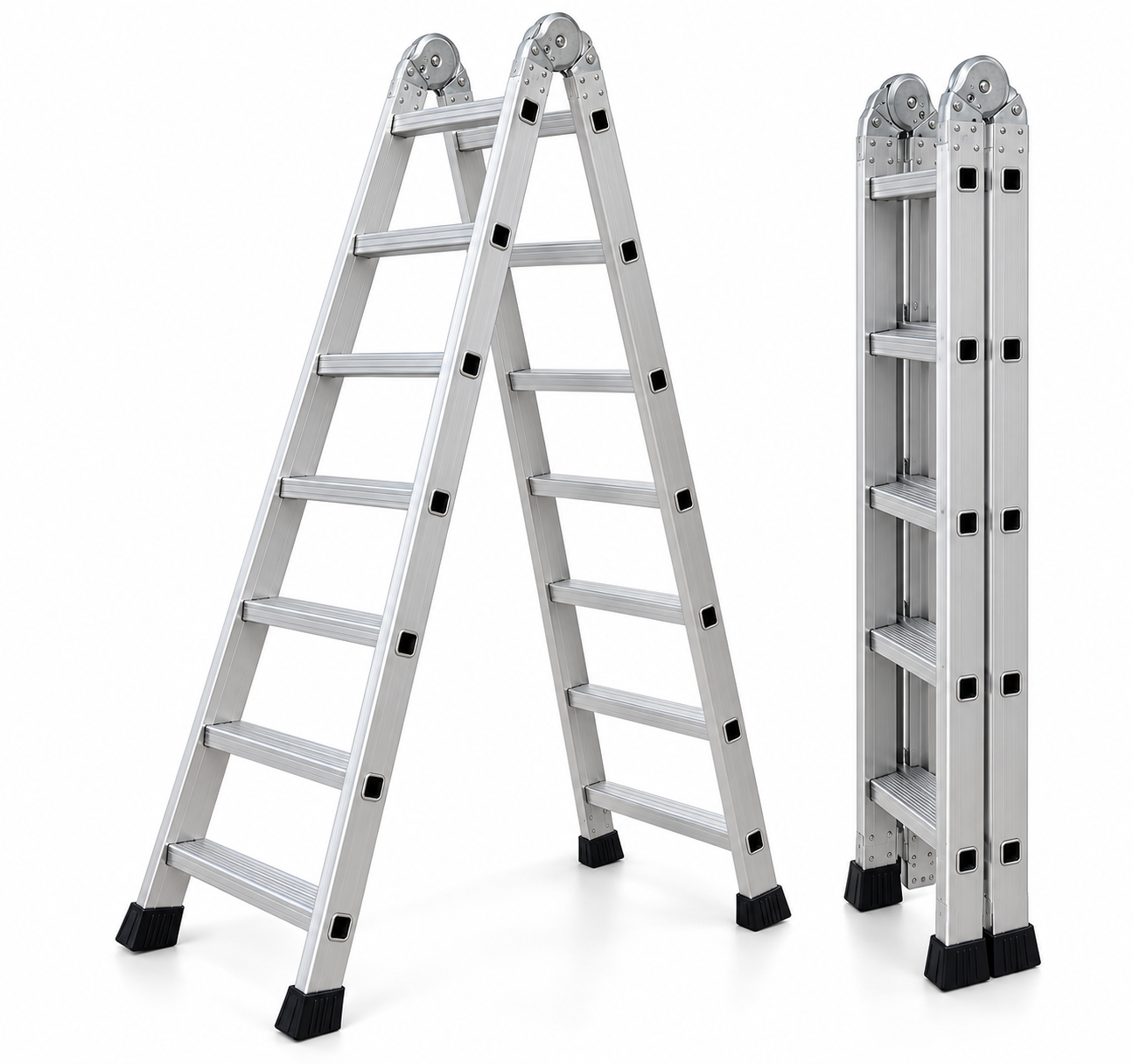 FUNDI FOLDING ALUMINUM LADDER FFL27 (2 x 7 STEP)