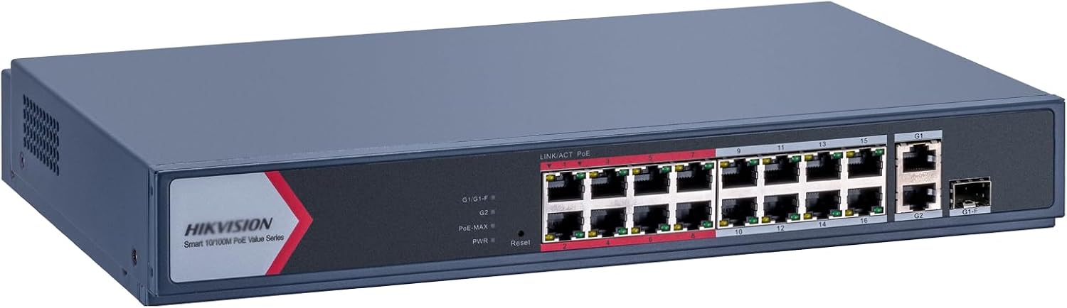 Hikvision DS-3E1318P-EI/M 16 Port Fast Ethernet Smart POE Switch